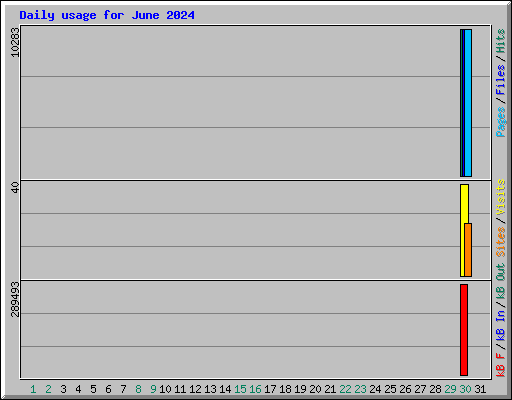 Daily usage for June 2024