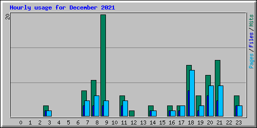 Hourly usage for December 2021