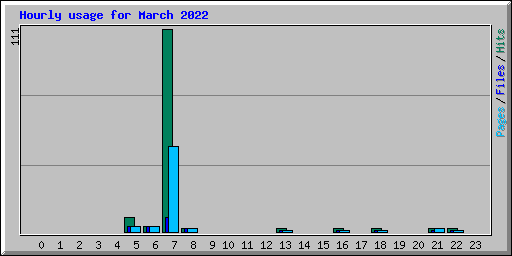 Hourly usage for March 2022