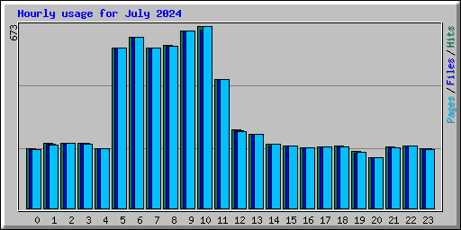 Hourly usage for July 2024