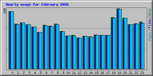 Hourly usage for February 2026